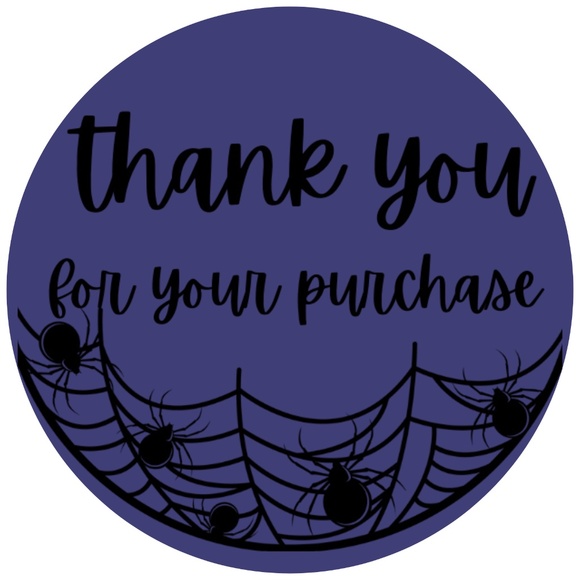 thank you for your purchase spiderweb - packaging stickers for halloween new - Picture 2 of 8